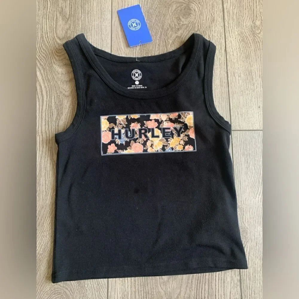 Hurley graphic crop tank top